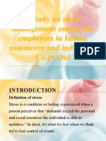 Stress management study at Indian commerce company