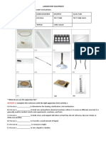 Activty 1:: Laboratory Equipment Write The English Names Under Each Picture