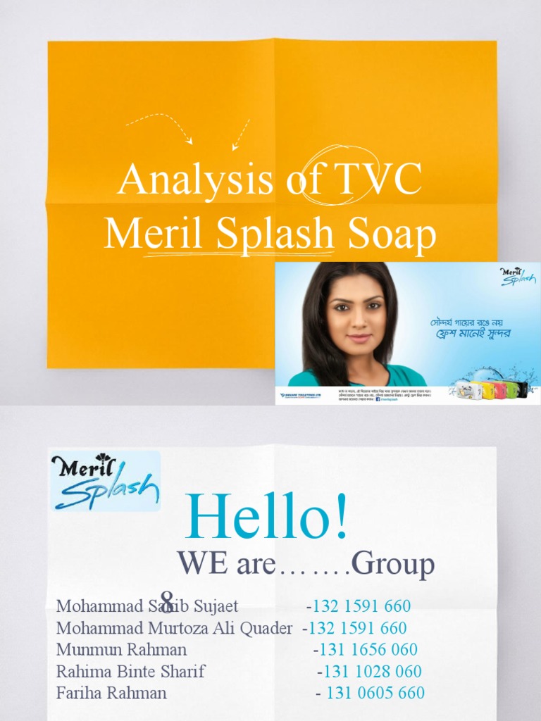 Meril Splash Soap TVC Analysis | PDF | Brand | Communication
