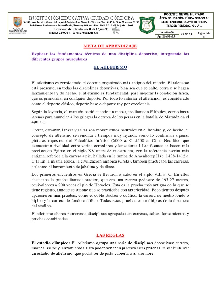 Atletas | PDF | Deporte del atletismo | Deportes individuales