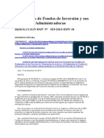 Reglamento de Fondos de Inversión y Sus Sociedades Administradoras