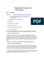 Ley de Los Sistemas de Pagos y de Liquidación de Valores