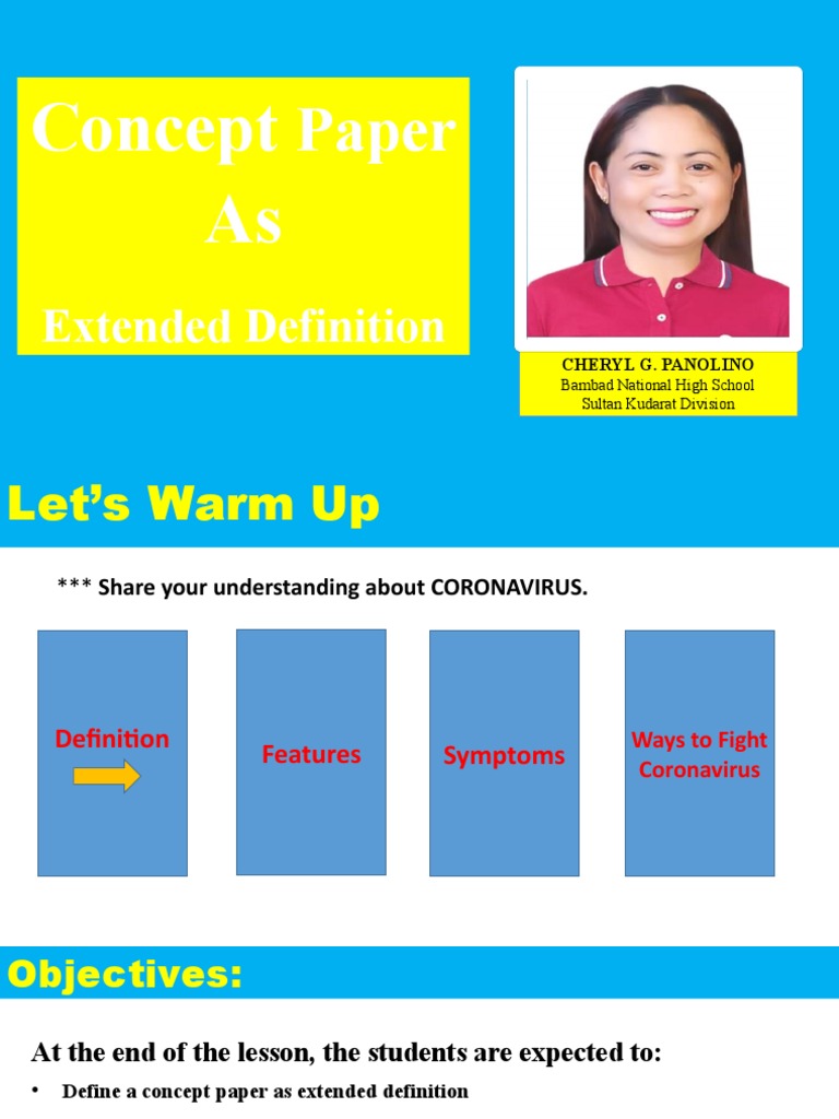 Concept Paper on Extended Definitions | PDF | Definition | Concept