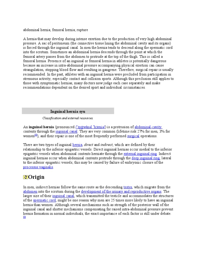 Abdominal Hernia | PDF | Medical Specialties | Clinical Medicine