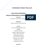 Errores y Peligros en La Calidad Total