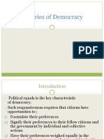 Theories of Democracy: An Analysis of Key Principles and Models