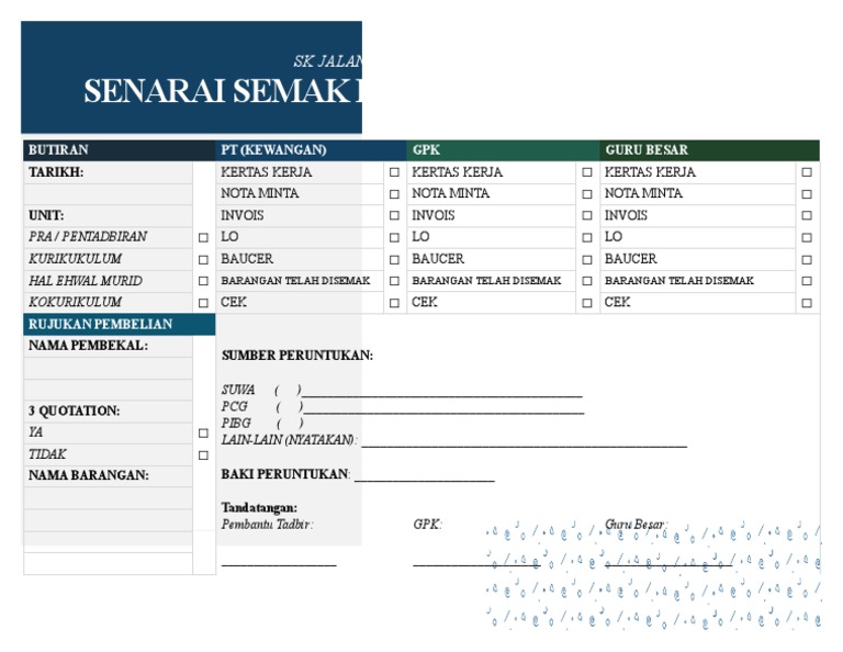 Senarai Semak Pembayaran | PDF