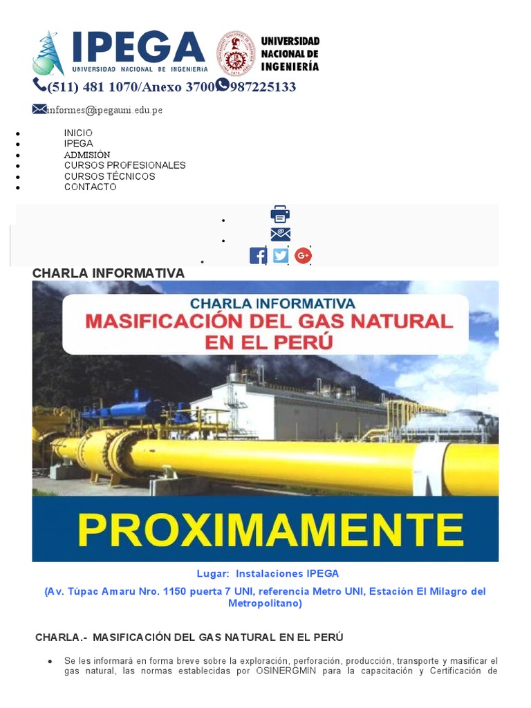 Masificación Del Gas Natural en El Perú | PDF | Perú | Energía y recursos