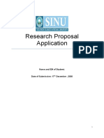 Research Proposal Application: Name and ID# of Student