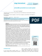 Surgical Neurology International: Fibromyalgia and Arachnoiditis Presented As An Acute Spinal Disorder