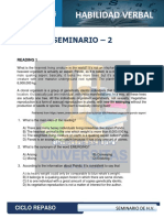 Habilidad Verbal: Seminario - 2