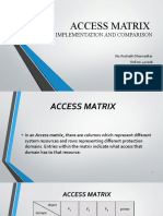 Access Matrix: Implementation and Comparison