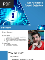 Web Application Firewall Evaluation: With Devops, SDLC and The New Owasp Core Rule Set
