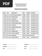 Cadangan Aktiviti Kelab Kesenian, Kebudayaan Dan 