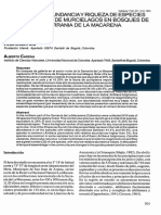 Composición, Abundancia Y Riqueza de Murciélagos PDF