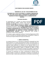 Informe de Ponencia para Segundo Debate Vigencias Futuras