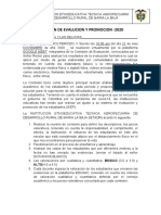 Acta de evaluación de estudiantes grado 3 IETADR