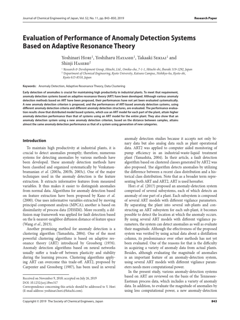 Evaluation of Performance of Anomaly Detection Systems Based On ...