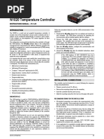 N1020 Temperature Controller: Instructions Manual - V1.1X B