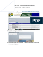 Paso A Paso para Actualización de Matrícula