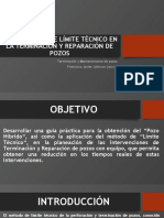 Aplicación del límite técnico en terminación y reparación de pozos