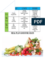Meal Plan Good For 3 Days