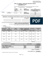 Sworn Statement of Assets, Liabilities and Net Worth