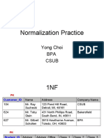 Normalization Practice: Yong Choi BPA Csub