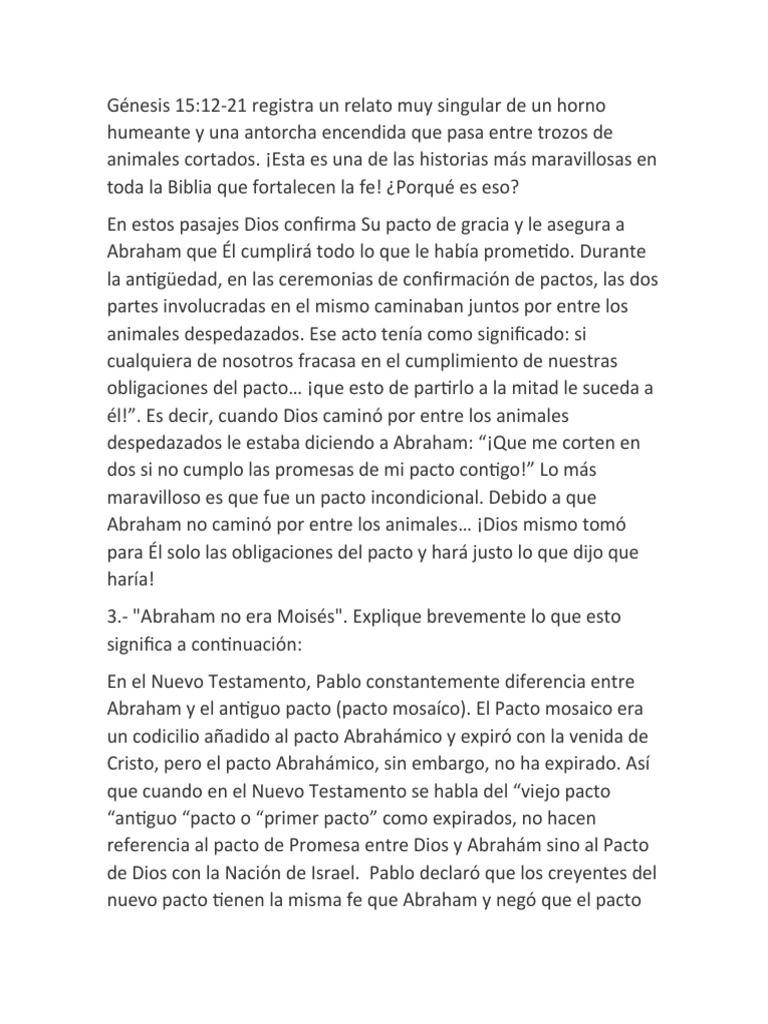 Pacto de Dios con Abraham: Fe y Promesas | PDF | Abrahán ...