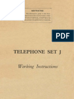 Telephone Set J - Working Istructions (1945)