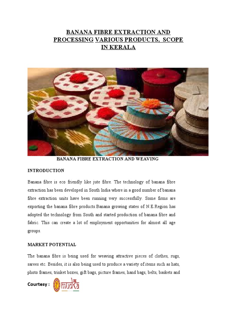 Banana Fibre Extraction and Processing Various Products | PDF | Fixed