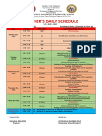 Teacher'S Daily Schedule: Day Time Minutes Activities/Task To Do