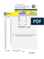 Percentage of Mastery in PE - 2019 - 2020