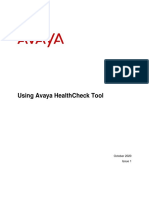 Using Avaya HealthCheck Tool