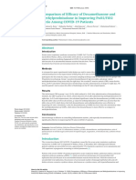 Comparison of Efficacy of Dexamethasone and Methylprednisolone in Improving Pao2/Fio2 Ratio Among Covid-19 Patients