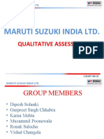 Maruti Suzuki India LTD.: Qualitative Assessment