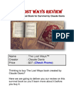 The Lost Ways Review - Claude Davis Survival Book