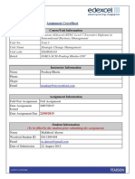 Assignment Coversheet: Course/Unit Information