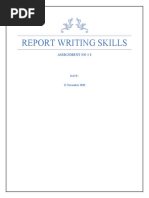 REPORT Writing SKILLS Assign 2