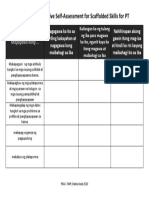 S4 - APREG - Handout4.5 - Template For Students Formative Self Assessment For Scaffolded Skills For PT