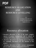 Resource Allocation AND Resource Levelling: BY K.Treasa Reddy (1801215) YVSSV - Gayathri (1801224) Vedika (1801221)