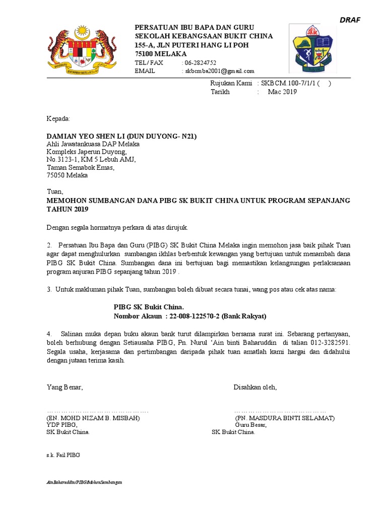 Surat Mohon Dana Sumbangan Pdf