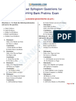 Important Syllogism Questions For Sbi Clerk Prelims Exams 1 PDF