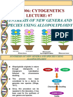 Geb 306: Cytogenetics: Synthesis of New Genera and Species Using Allopolyploidy