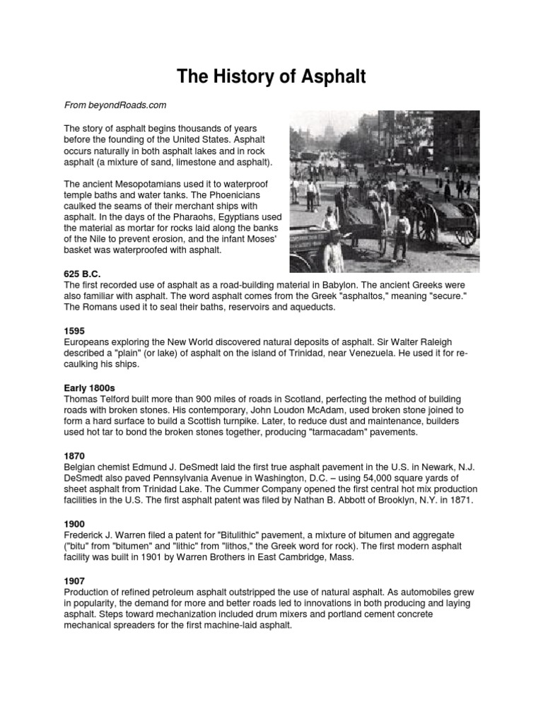 ASPHALT A COMPLETE GUIDE TO HISTORY USES AND FACTS visual data 3