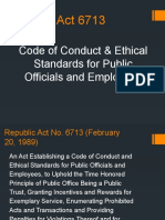 Republic Act 6713: Code of Conduct & Ethical Standards For Public Officials and Employees