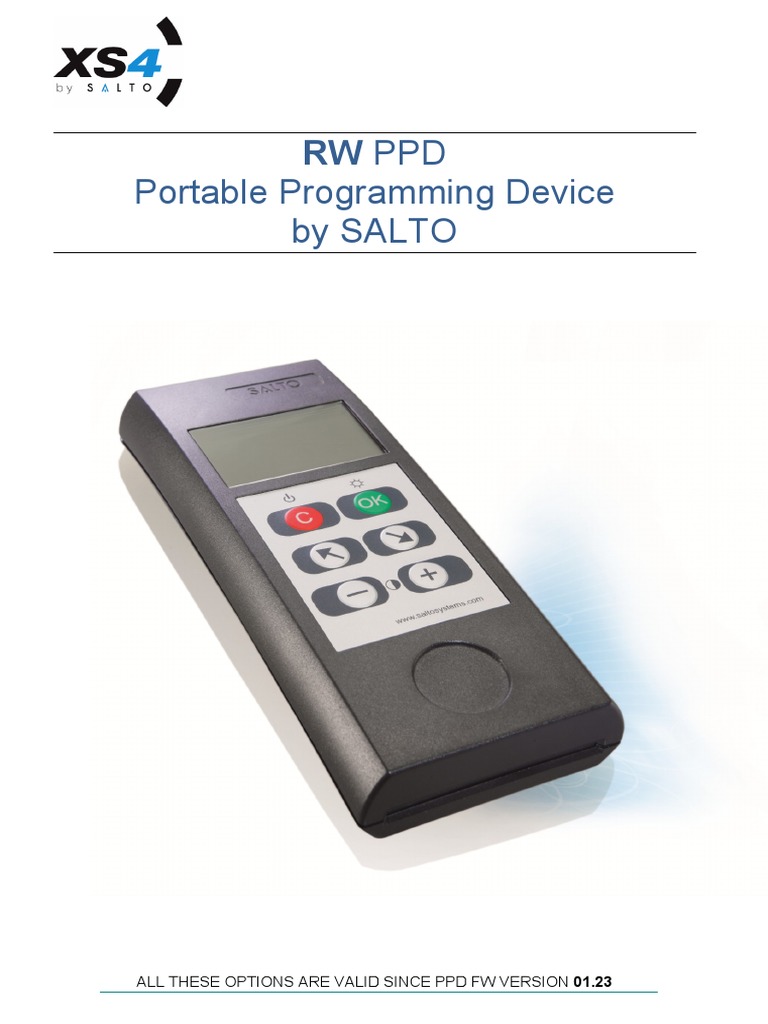 Portable Programming Device by Salto: RW PPD | PDF | Electrical ...