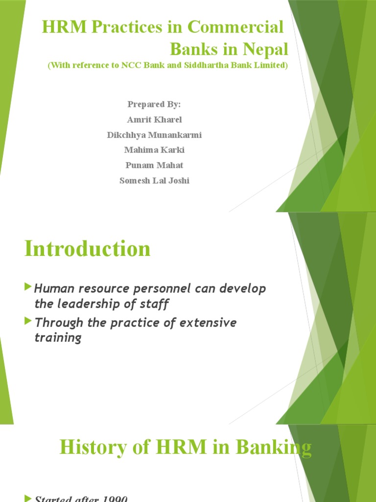 HRM Practices in Commercial Bank of Nepal | PDF | Career & Growth ...