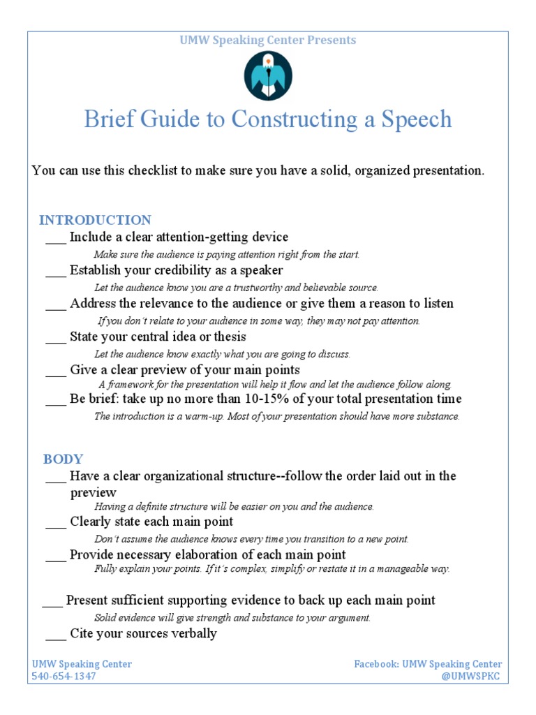 Guide to Effective Speech Structure | PDF | Human Communication ...