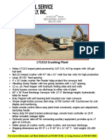 LT1213 Crushing Plant: 4219 E 50 Street Des Moines, Ia 50317 800-247-2400